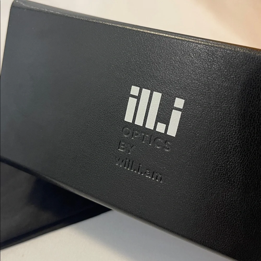 ill.i by Will.i.am Round Metal Sunglasses Blue Lenses Mens Glasses made in Italy